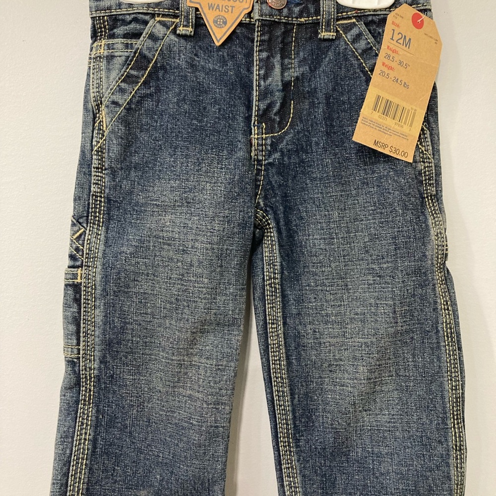 OshKoshB’gosh carpenter jeans new with tags 12 months EZ adjust waist
